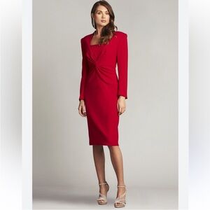 Tadashi Shoji Red Long Sleeve Dress